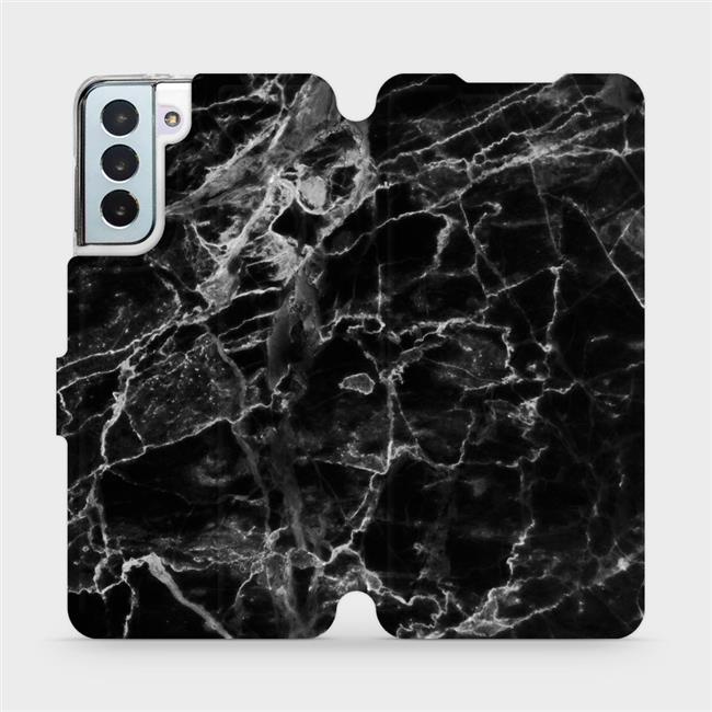 Flipové pouzdro Mobiwear - Samsung Galaxy S21 Plus 5G - V056P Černý mramor