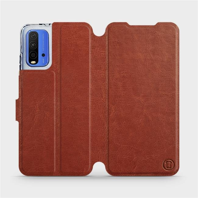 Flipové pouzdro Mobiwear - Xiaomi Redmi 9T - Hnědé a šedé