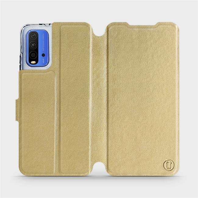 Flipové pouzdro Mobiwear - Xiaomi Redmi 9T - Zlatavé a šedé
