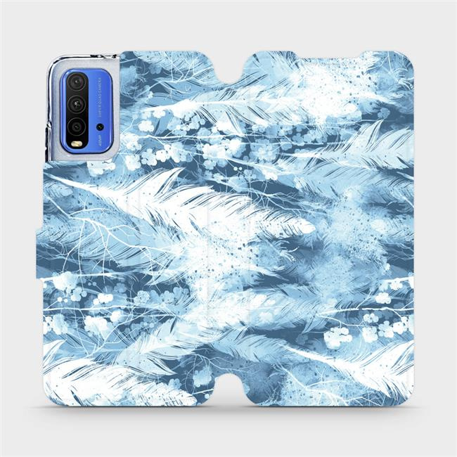 Flipové pouzdro Mobiwear - Xiaomi Redmi 9T - M058S Světle modrá horizontální pírka