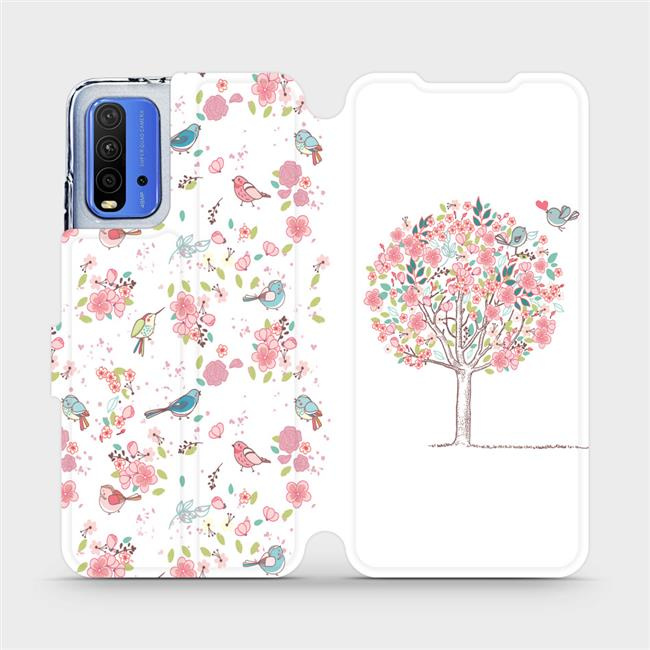 Flipové pouzdro Mobiwear - Xiaomi Redmi 9T - M120S Strom a ptáčci