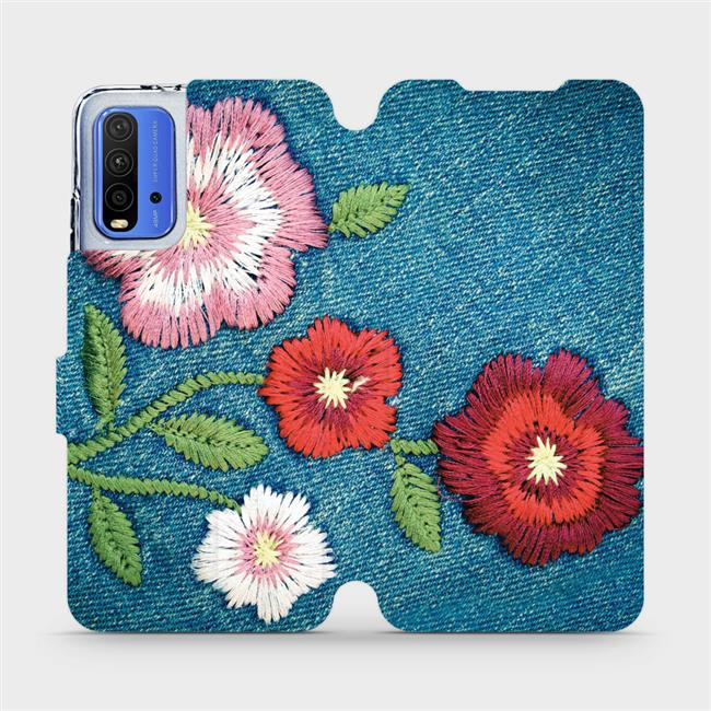 Flipové pouzdro Mobiwear - Xiaomi Redmi 9T - MD05P Džínové květy