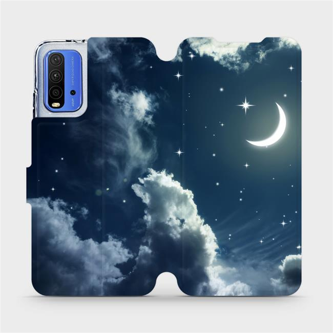 Flipové pouzdro Mobiwear - Xiaomi Redmi 9T - V145P Noční obloha s měsícem