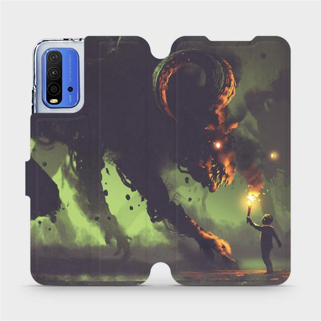 Flipové pouzdro Mobiwear - Xiaomi Redmi 9T - VA08P Příšera a kluk s pochodní