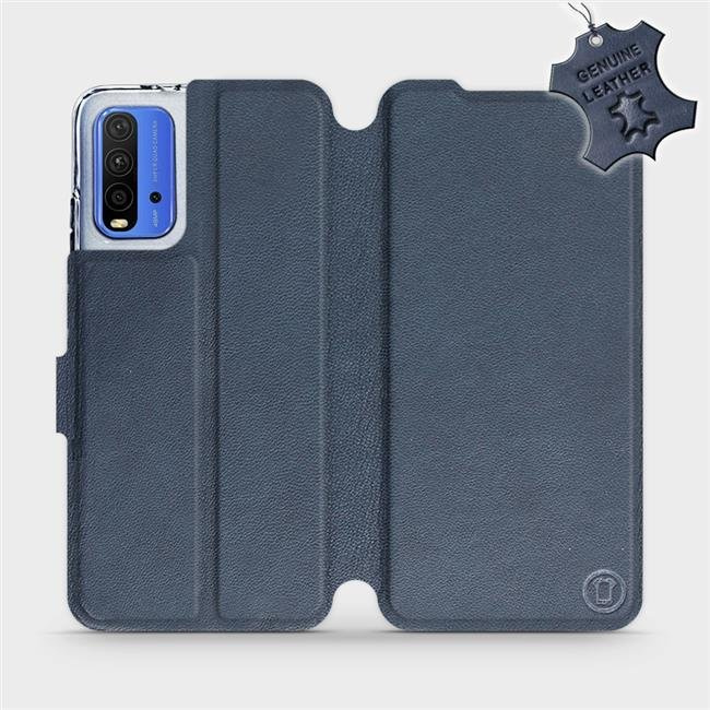 Kožené flip pouzdro Mobiwear - Xiaomi Redmi 9T - Modré