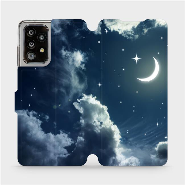 Flipové pouzdro Mobiwear - Samsung Galaxy A52 5G / A52s 5G - V145P Noční obloha s měsícem