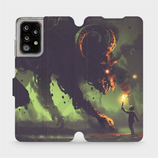 Flipové pouzdro Mobiwear - Samsung Galaxy A52 5G / A52s 5G - VA08P Příšera a kluk s pochodní