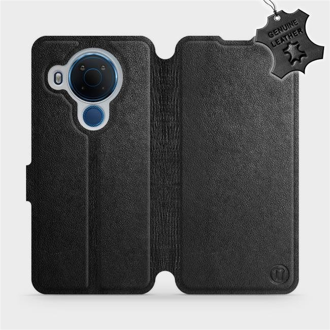 Kožené flip pouzdro Mobiwear - Nokia 5.4 - Černé