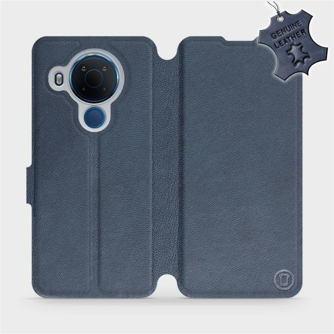 Kožené flip pouzdro Mobiwear - Nokia 5.4 - Modré