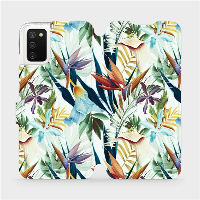 Flipové pouzdro Mobiwear - Samsung Galaxy A02s - M071P Flóra