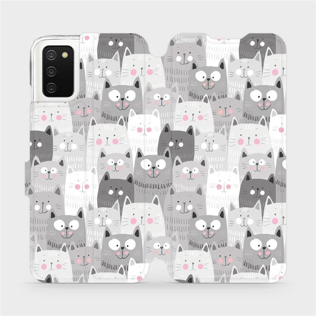 Flipové pouzdro Mobiwear - Samsung Galaxy A02s - M099P Kočičky