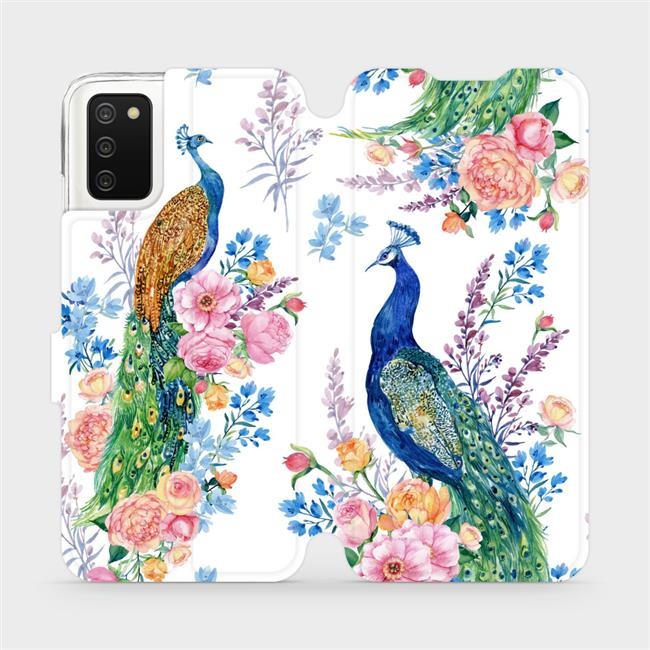 Flipové pouzdro Mobiwear - Samsung Galaxy A02s - MX08S Pávi