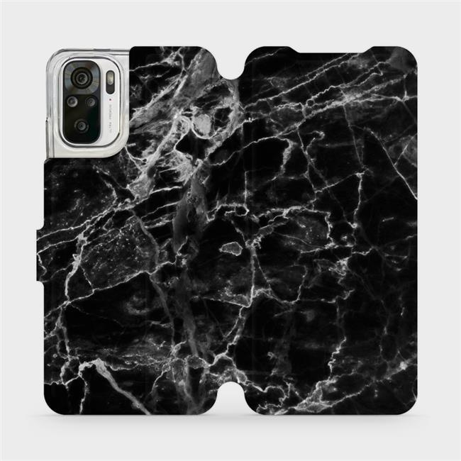 Flipové pouzdro Mobiwear - Xiaomi Redmi Note 10 - V056P Černý mramor