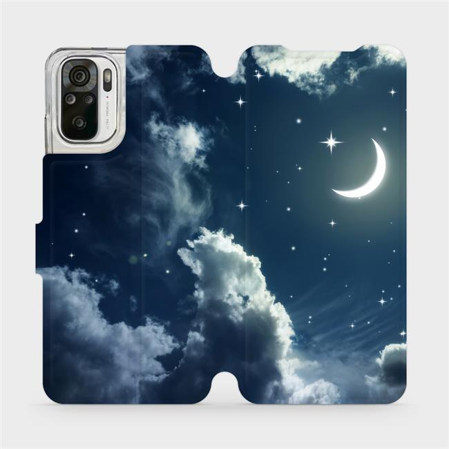 Flipové pouzdro Mobiwear - Xiaomi Redmi Note 10 - V145P Noční obloha s měsícem