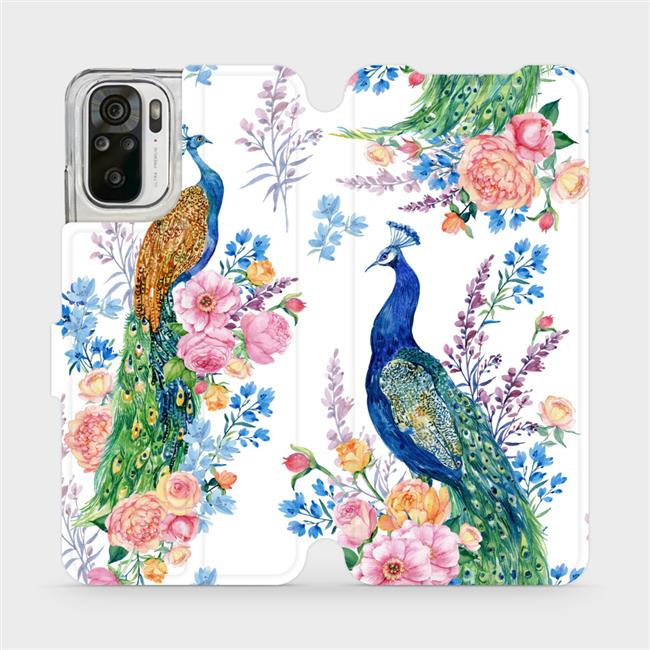 Flipové pouzdro Mobiwear - Xiaomi Redmi Note 10 - MX08S Pávi