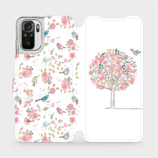 Flipové pouzdro Mobiwear - Xiaomi Redmi Note 10S - M120S Strom a ptáčci