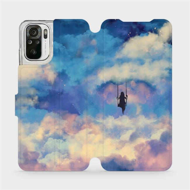 Flipové pouzdro Mobiwear - Xiaomi Redmi Note 10S - MR09S Dívka na houpačce v oblacích