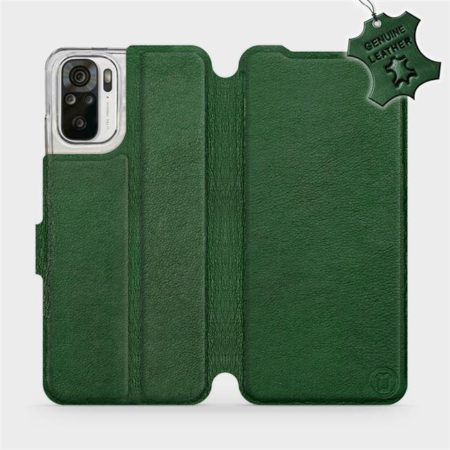 Kožené flip pouzdro Mobiwear - Xiaomi Redmi Note 10S - Zelené