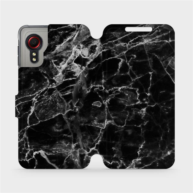 Flipové pouzdro Mobiwear - Samsung Galaxy Xcover 5 - V056P Černý mramor