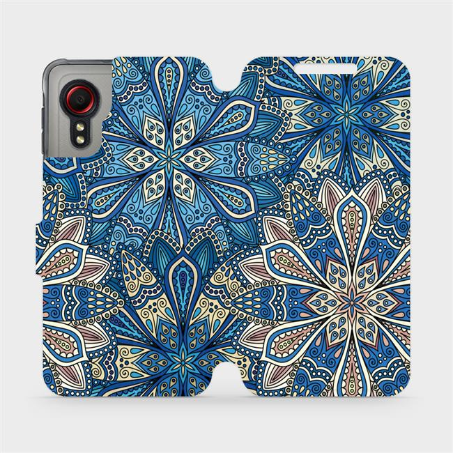 Flipové pouzdro Mobiwear - Samsung Galaxy Xcover 5 - V108P Modré mandala květy
