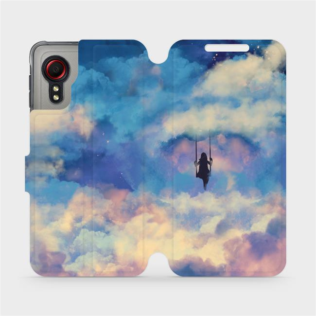 Flipové pouzdro Mobiwear - Samsung Galaxy Xcover 5 - MR09S Dívka na houpačce v oblacích