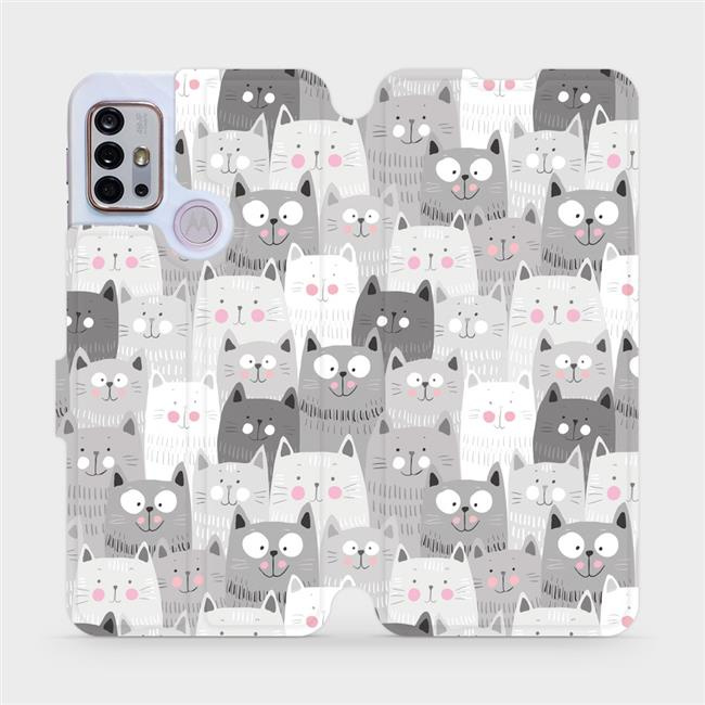 Flipové pouzdro Mobiwear - Motorola Moto G10 - M099P Kočičky