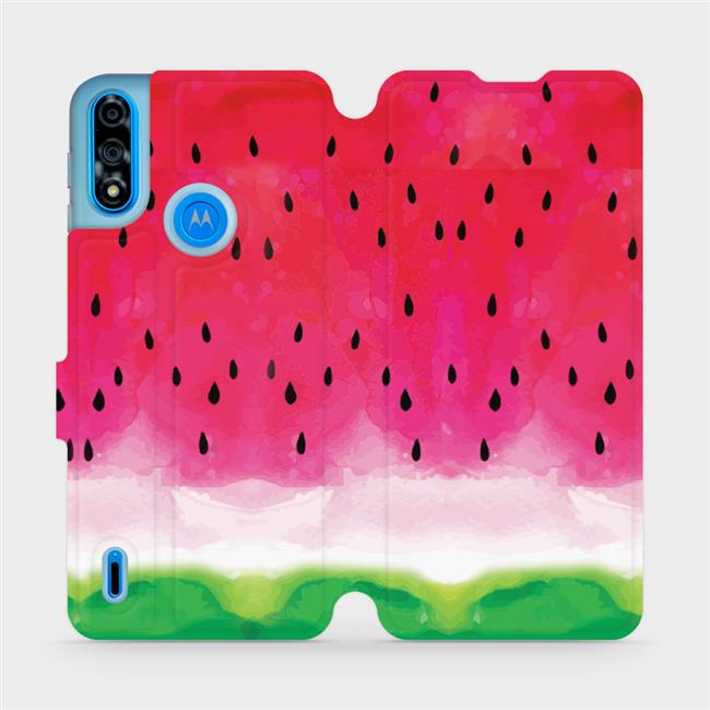 Flipové pouzdro Mobiwear - Motorola Moto E7 Power - V086S Melounek