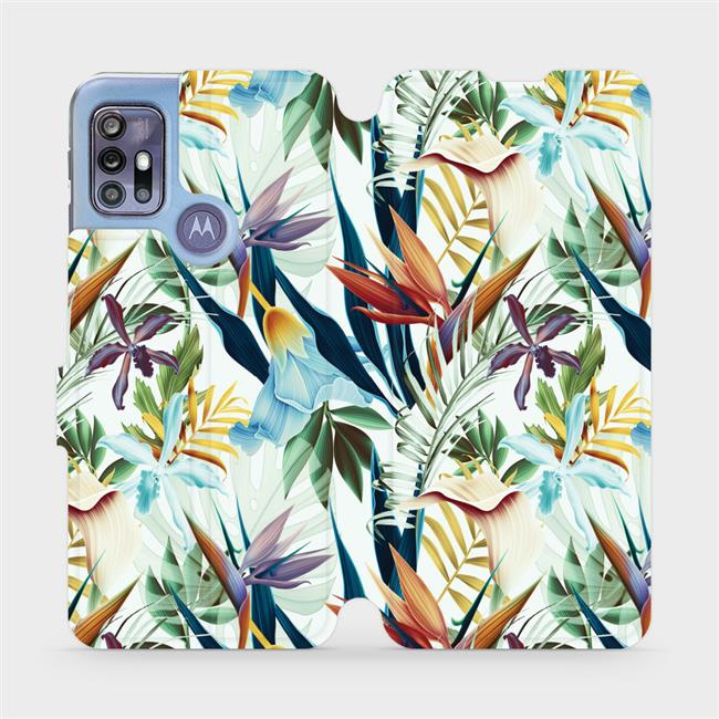 Flipové pouzdro Mobiwear - Motorola Moto G30 - M071P Flóra