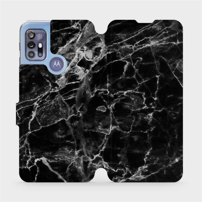 Flipové pouzdro Mobiwear - Motorola Moto G30 - V056P Černý mramor