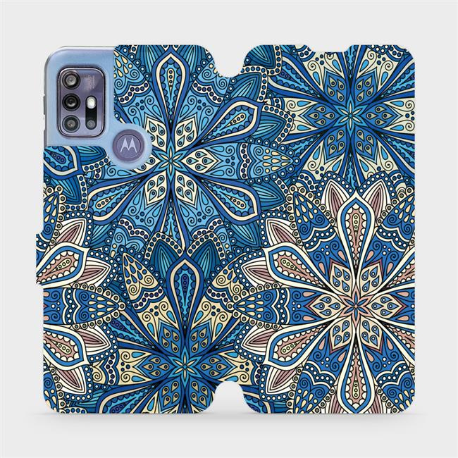 Flipové pouzdro Mobiwear - Motorola Moto G30 - V108P Modré mandala květy