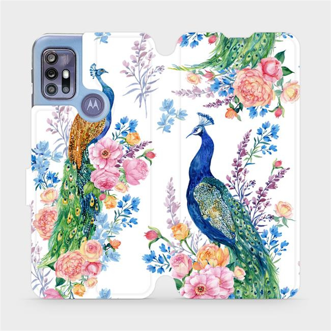 Flipové pouzdro Mobiwear - Motorola Moto G30 - MX08S Pávi