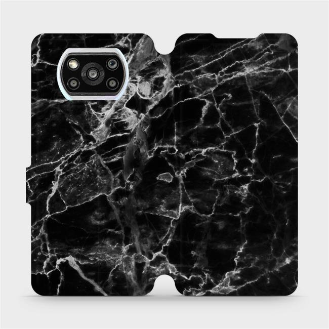 Flipové pouzdro Mobiwear - Xiaomi Poco X3 Pro - V056P Černý mramor