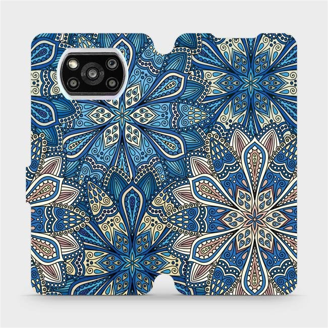 Flipové pouzdro Mobiwear - Xiaomi Poco X3 Pro - V108P Modré mandala květy