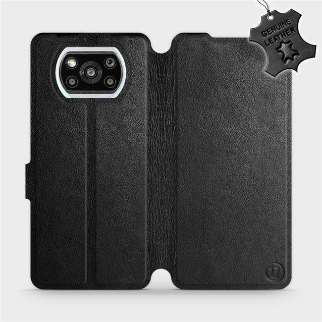 Kožené flip pouzdro Mobiwear - Xiaomi Poco X3 Pro - Černé