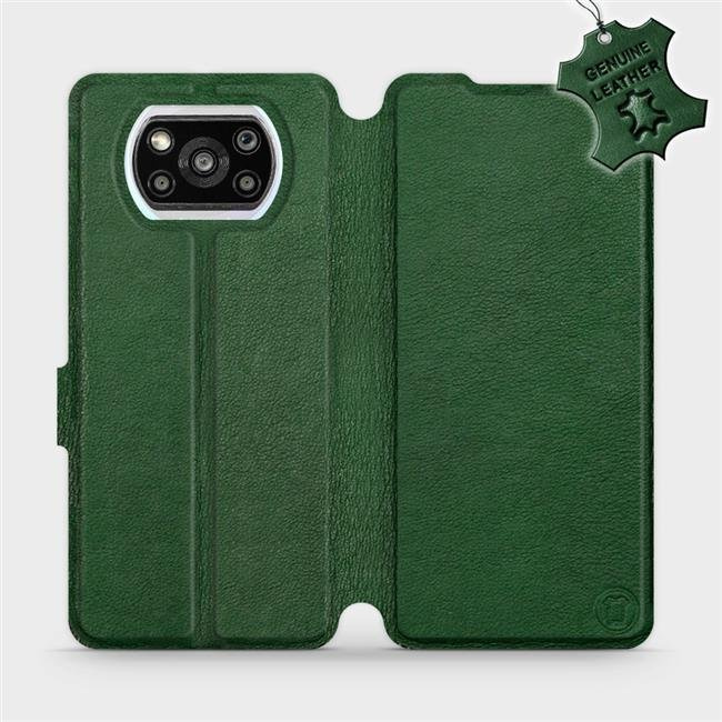 Kožené flip pouzdro Mobiwear - Xiaomi Poco X3 Pro - Zelené