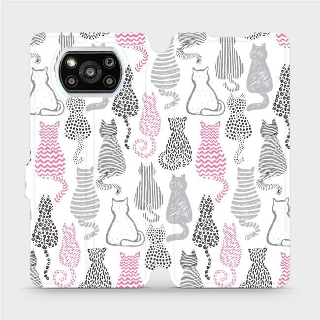 Flipové pouzdro Mobiwear - Xiaomi Poco X3 Pro - MX01S Kočičí zádíčka