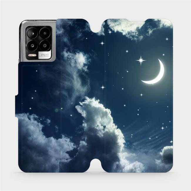 Flipové pouzdro Mobiwear - Realme 8 Pro - V145P Noční obloha s měsícem