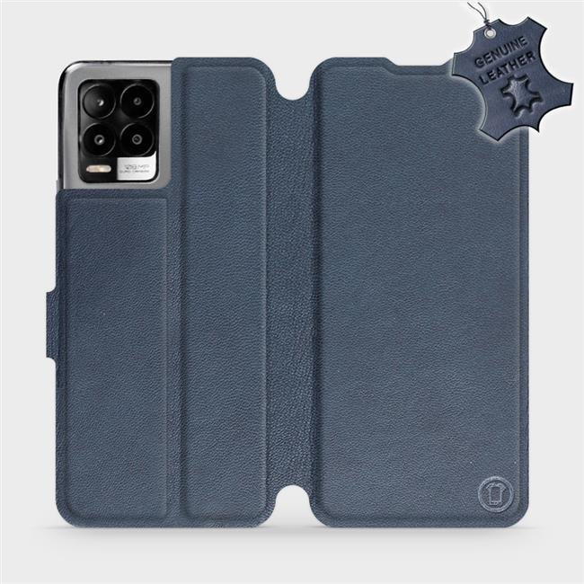 Kožené flip pouzdro Mobiwear - Realme 8 Pro - Modré