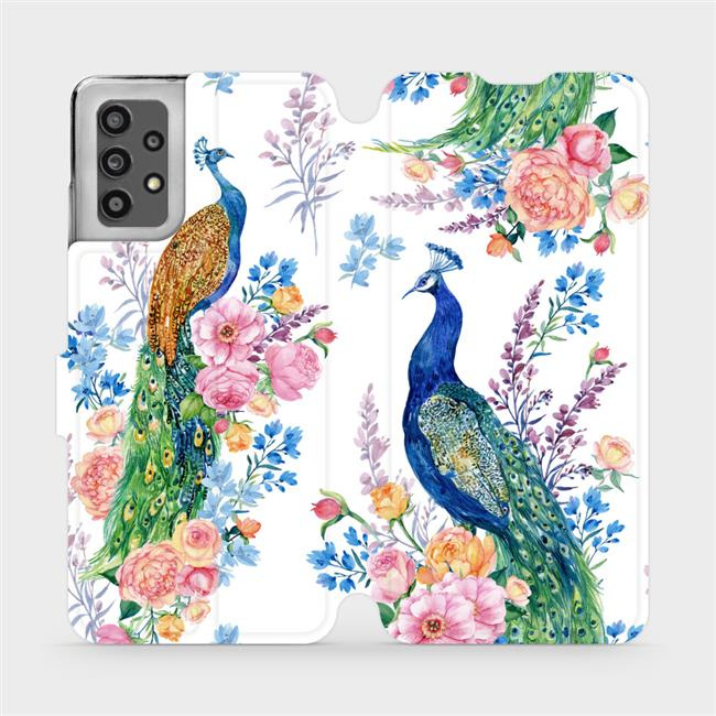 Flipové pouzdro Mobiwear - Samsung Galaxy A32 LTE - MX08S Pávi