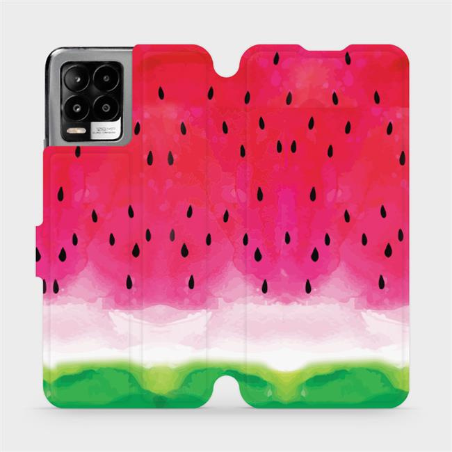 Flipové pouzdro Mobiwear - Realme 8 - V086S Melounek