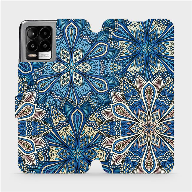 Flipové pouzdro Mobiwear - Realme 8 - V108P Modré mandala květy