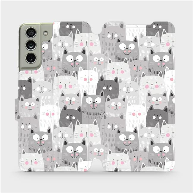 Flipové pouzdro Mobiwear - Samsung Galaxy S21 FE - M099P Kočičky