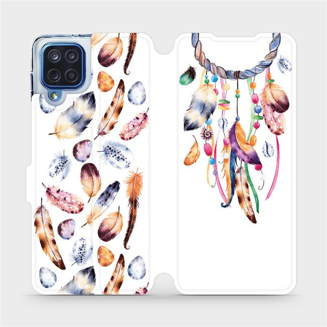 Flipové pouzdro Mobiwear - Samsung Galaxy M12 - M003S Lapač a barevná pírka