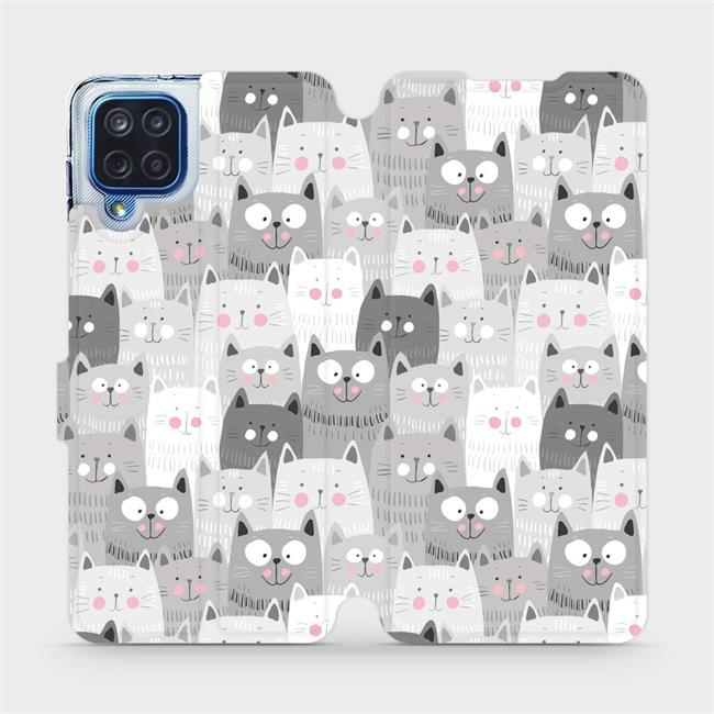 Flipové pouzdro Mobiwear - Samsung Galaxy M12 - M099P Kočičky