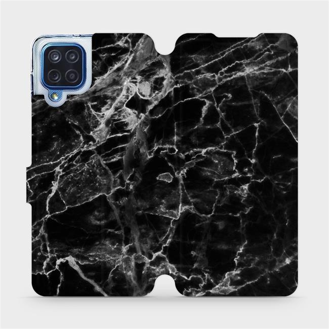 Flipové pouzdro Mobiwear - Samsung Galaxy M12 - V056P Černý mramor