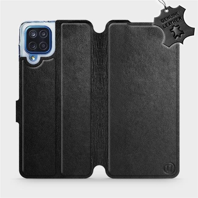 Kožené flip pouzdro Mobiwear - Samsung Galaxy M12 - Černé