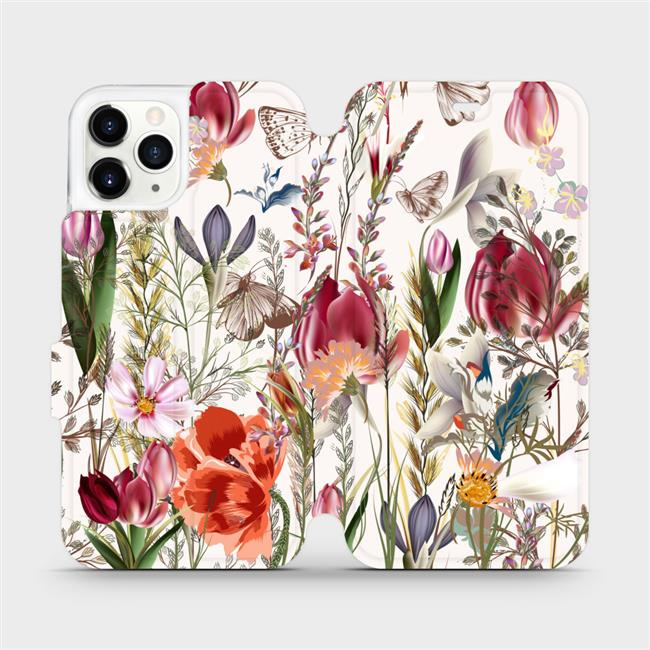 Flipové pouzdro Mobiwear - Apple iPhone 11 Pro - MP01S Rozkvetlá louka