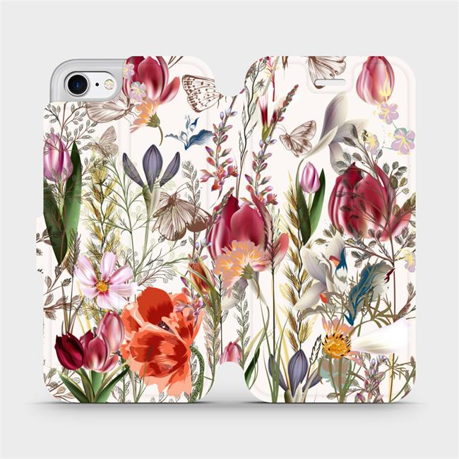 Flipové pouzdro Mobiwear - Apple iPhone 8 - MP01S Rozkvetlá louka