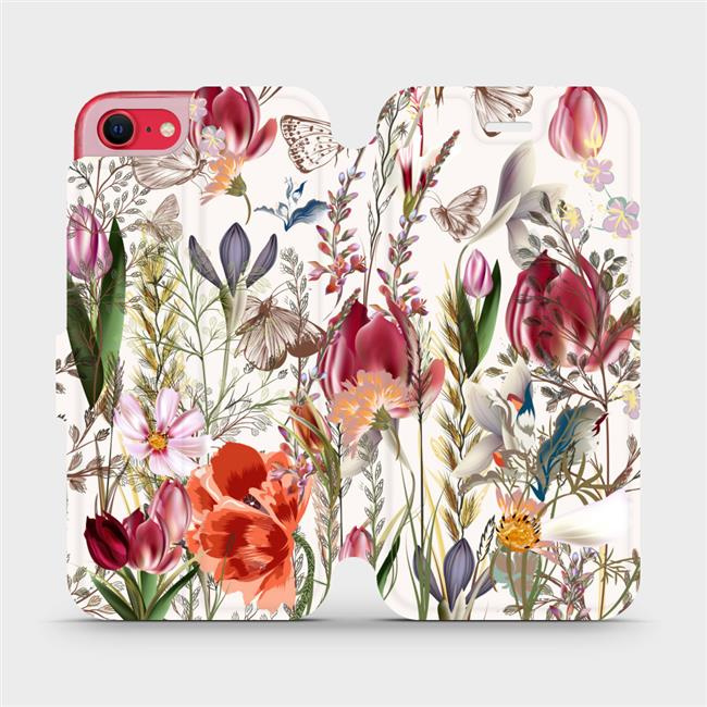 Flipové pouzdro Mobiwear - Apple iPhone SE 2020 / SE 2022 - MP01S Rozkvetlá louka