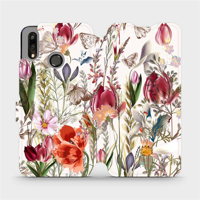 Flipové pouzdro Mobiwear - Huawei P Smart 2019 - MP01S Rozkvetlá louka